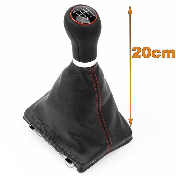 Кожена Топка Скоростен Лост с маншон за AUDI A4 A5 B8 Q5 8R АУДИ А4 А5