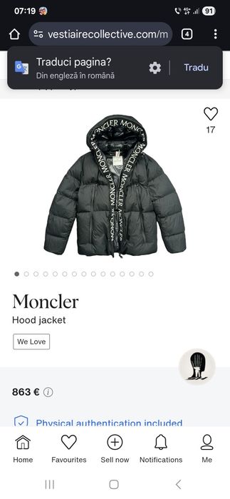 Vand sau schimb geaca moncler
