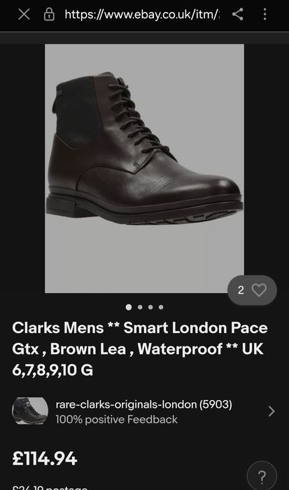 Ghete Gore-tex Clarks 44 - 45 piele naturala