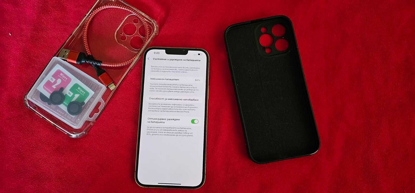 iPhone 13 Pro Max Gold 128GB 84% battery-ОТЛИЧЕН!