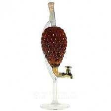 Sticla in forma de strugure cu frunza pentru pus vin rachiu coniac