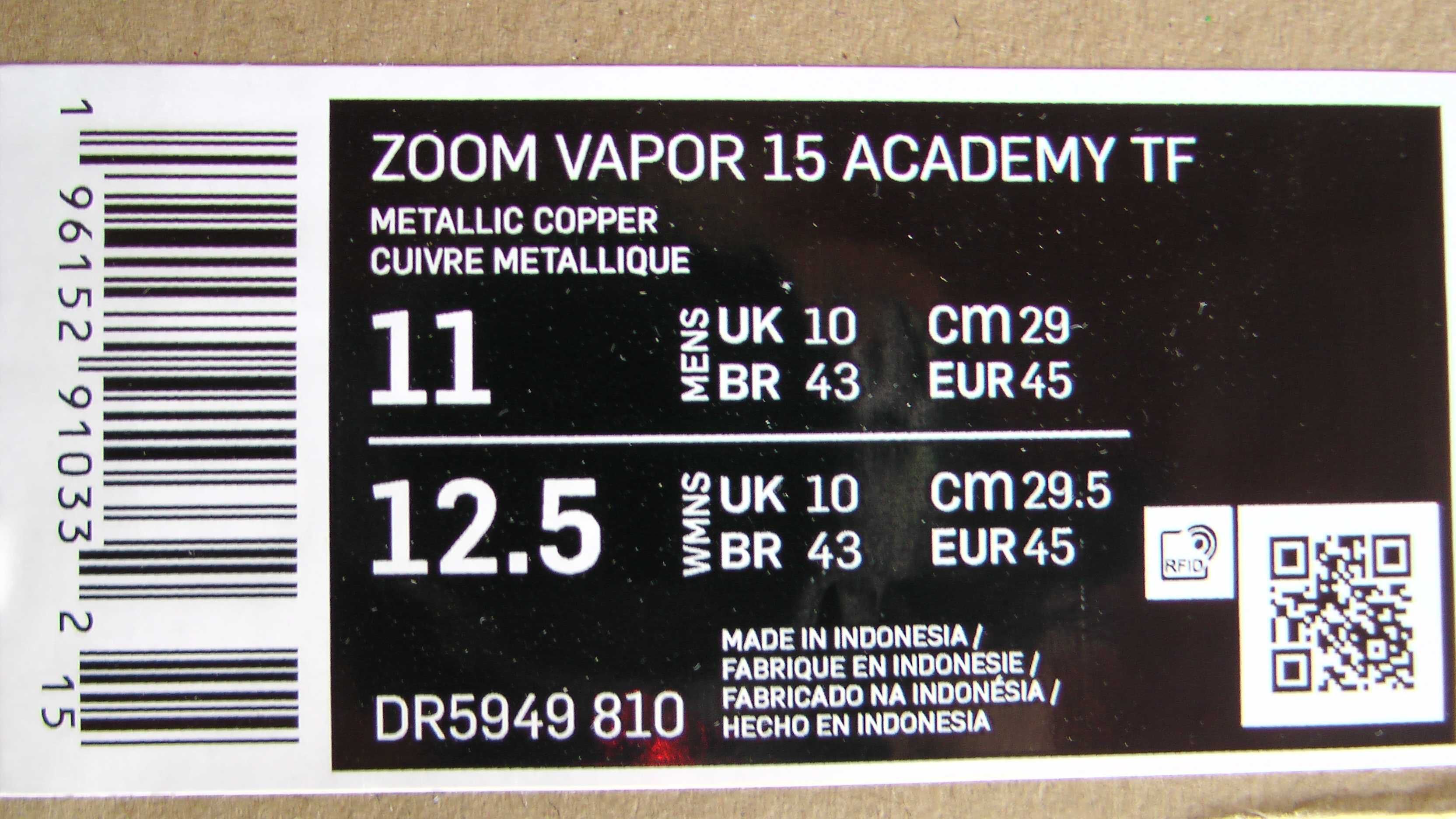 Ghete fotbal sintetic NOI Nike Zoom Vapor 15 Academy marimea 45