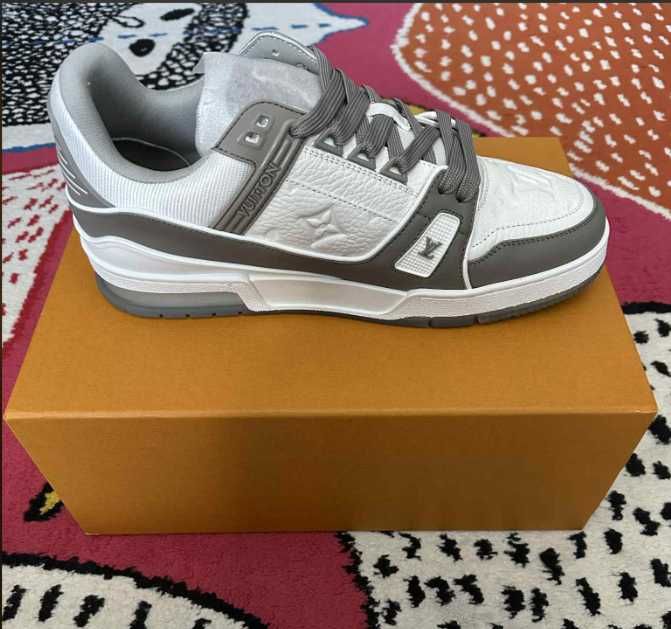 Louis Viutton Trainer Grey White