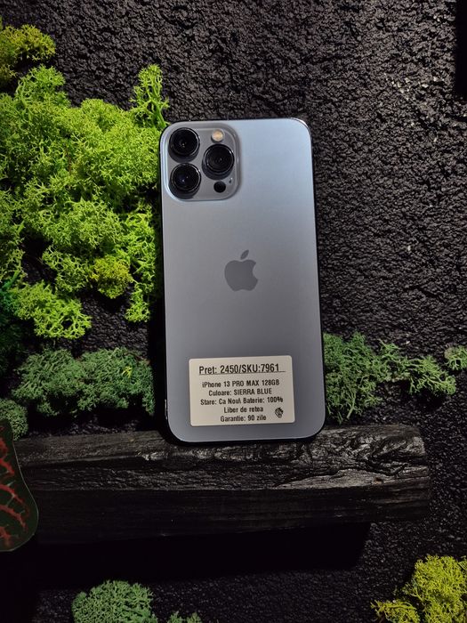 iPhone 13 Pro Max 128gb Blue Neverlocked Bat 100%/Fact+Garantie