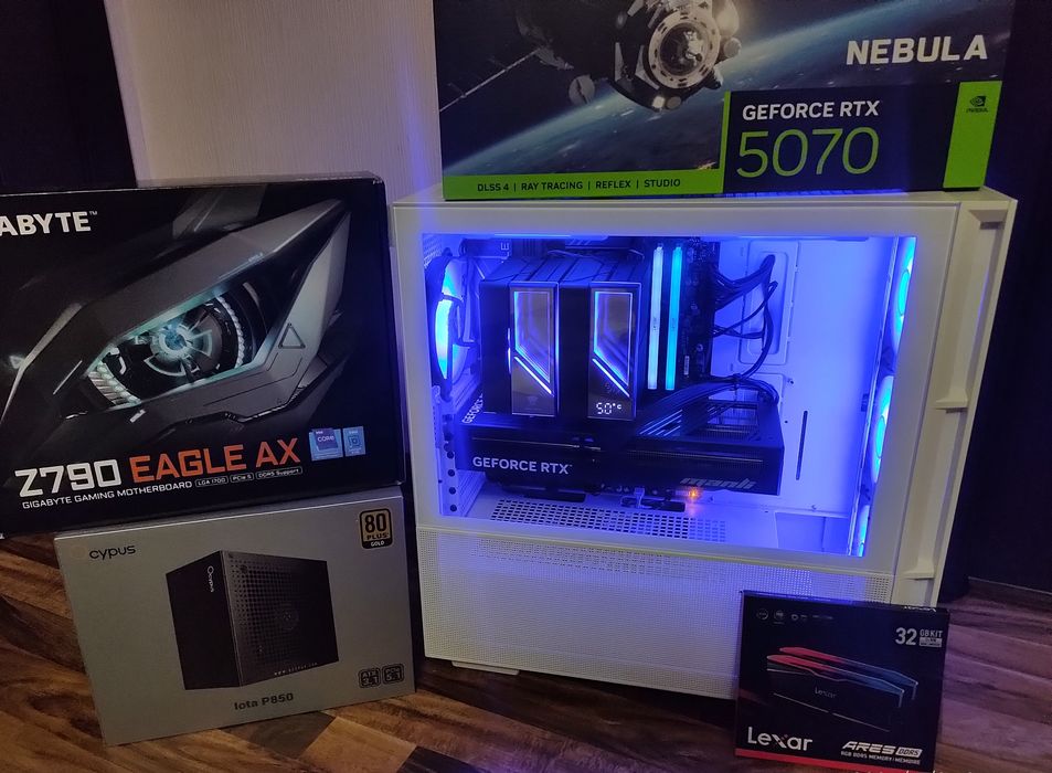 Rtx5070 12gb/Core i7 14700k/Z790/32gb DDR5/512gb ssd/850w blok