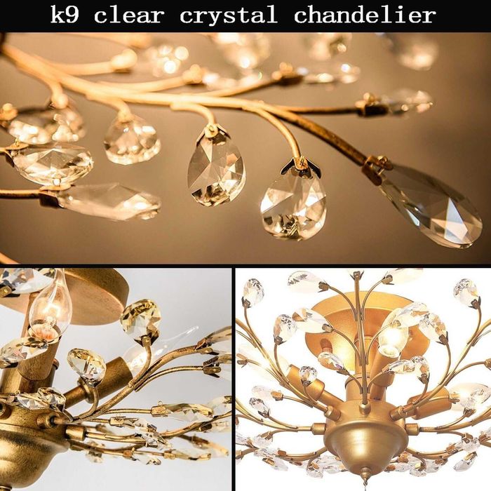 Candelabru modern, Ganeed,  lustra cristale, K9