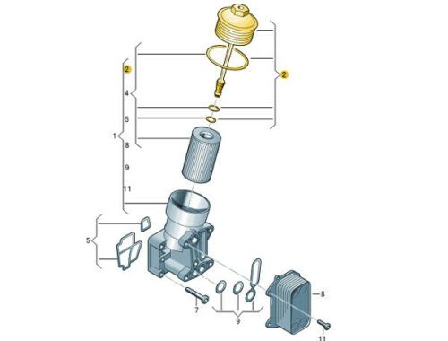 Капачка маслен филтър Фолксваген VW AUDI SEAT SKODA 1.6 2.0 TDI
