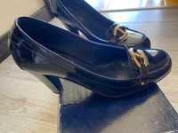 Pantofi de dama TOMMY HILFIGER, piele lacuita neagra, masura 39.