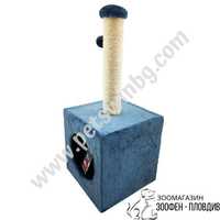 PetInterest Cube Cat Tree Blue 31/31/67см - Драскало за Коте с Къщичка