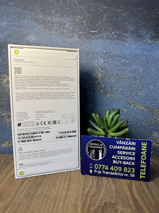 Iphone 17 Pro Max/256Gb/Garantie 2Ani Centrul de Telefoane/Rate