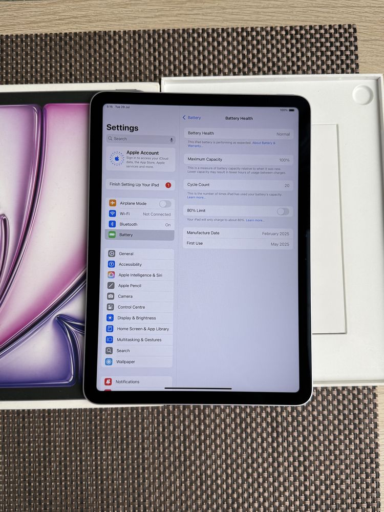 НОВ! ЛИЗИНГ* Apple iPad Air 11” M3 128GB  WiFi Purple ГАРАНЦИЯ айпад
