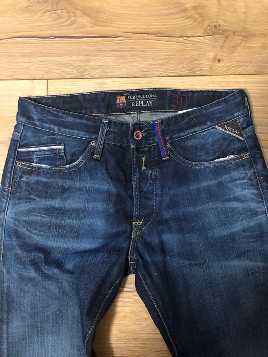 REPLAY -FC BARCELONA , blugi in stare impecabila pentru barbati