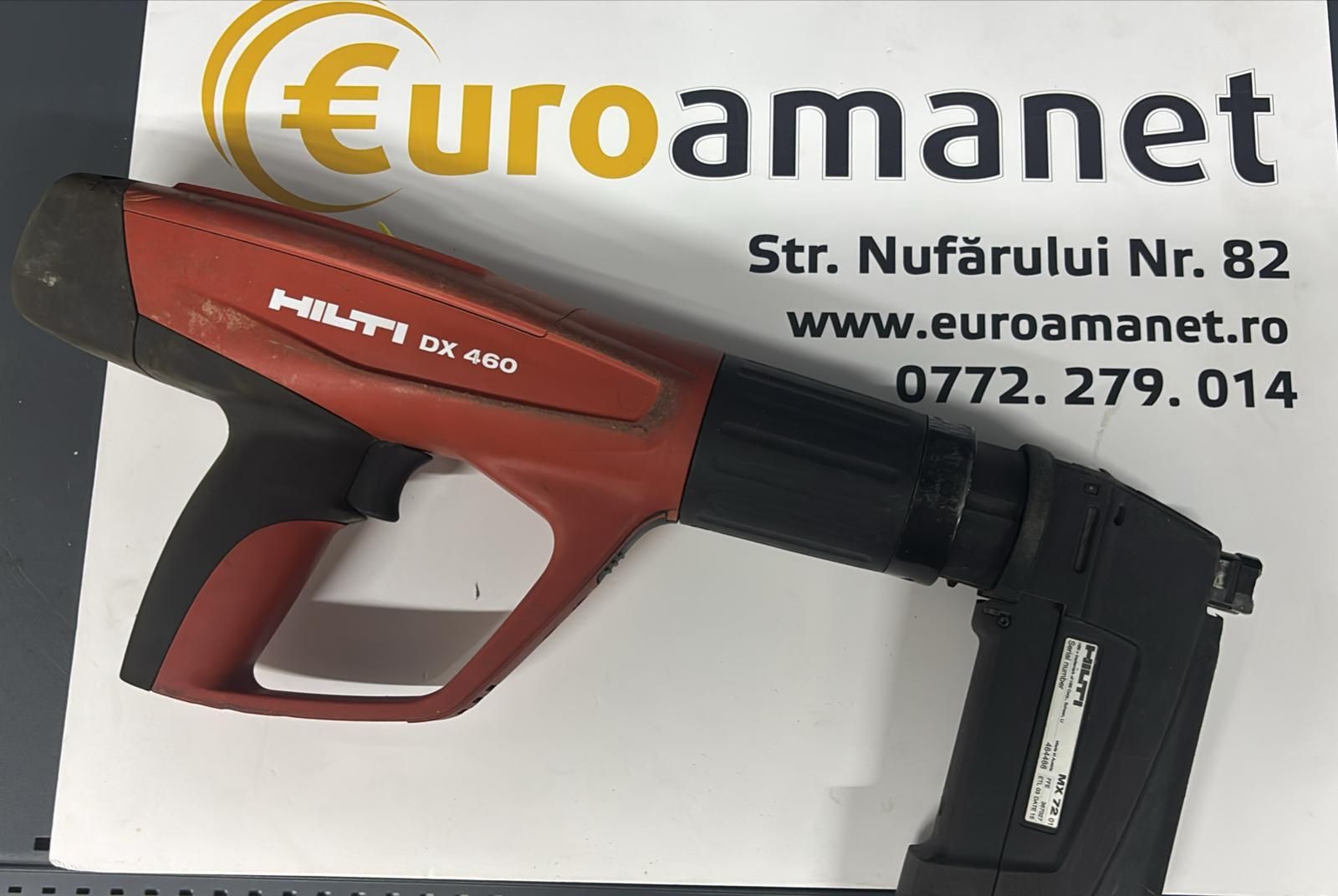 Instrument de fixare actionat cu pulbere Hilti DX460 cu MX72 -N2-