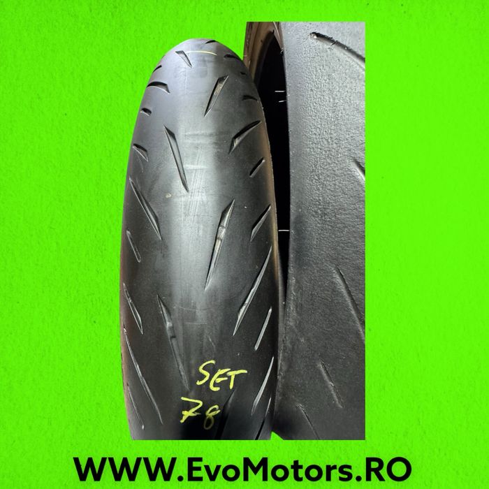 Set Anvelope Moto 120 70 17 si 190 55 17 Bridgestone S22 cauciuc set78