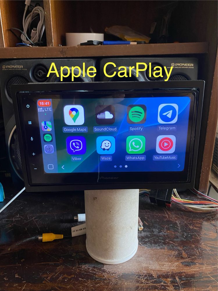 PIONEER -Авто радио с CarPlay, Android Auto, Mirroring, Bluetooth, DVD