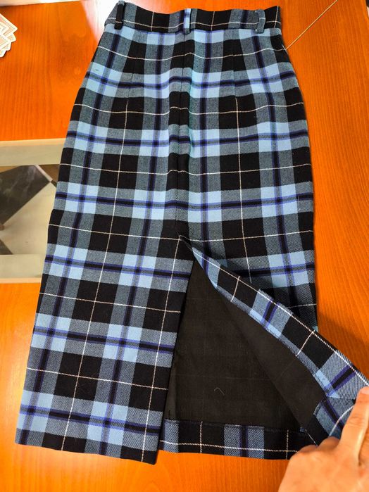 Карирана пола Zara с висока талия XS
