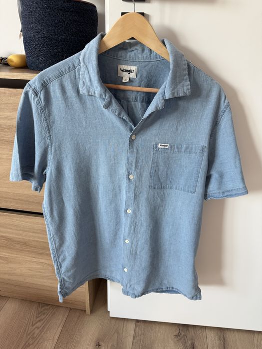 Camasa WRANGLER Stil Denim Aspect Sifonat Albastru Barbati | Marime M