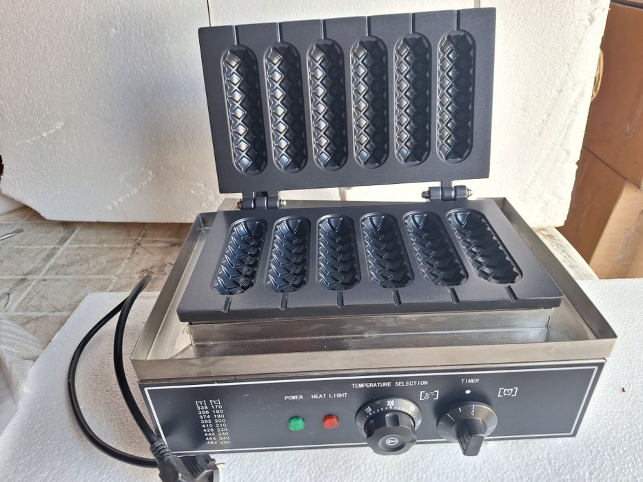 Хот дог  гофретник на клечка професионална машина- Нова