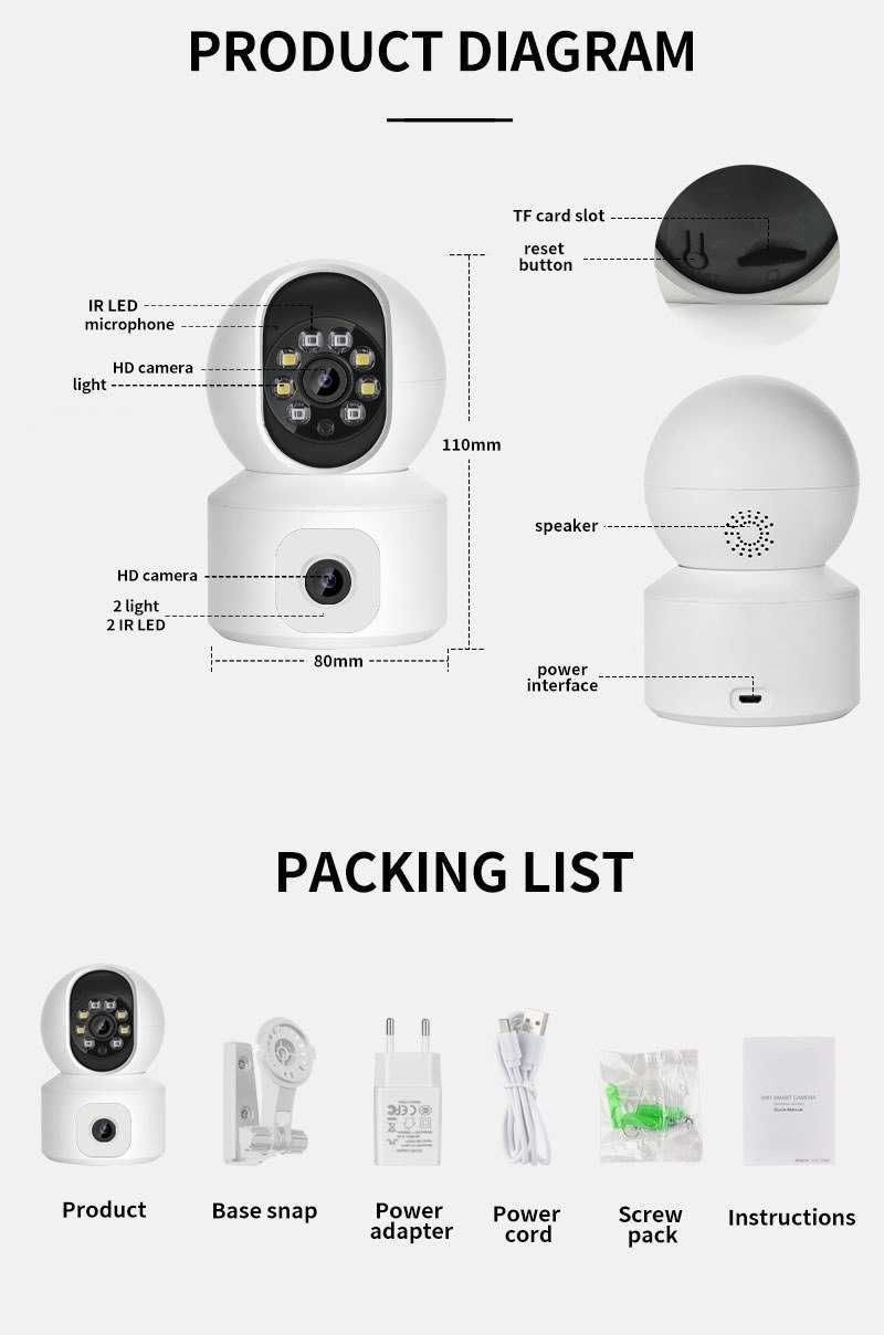 V380 PRO, Wi-FI orqali iishlaydi. Tashqi smart videokamera Farg'ona