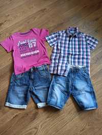 ZARA и DETROIT детски къси дънки, тениска и ризка