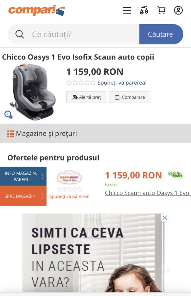 Scaun auto chicco oasys 1 Evo isofix