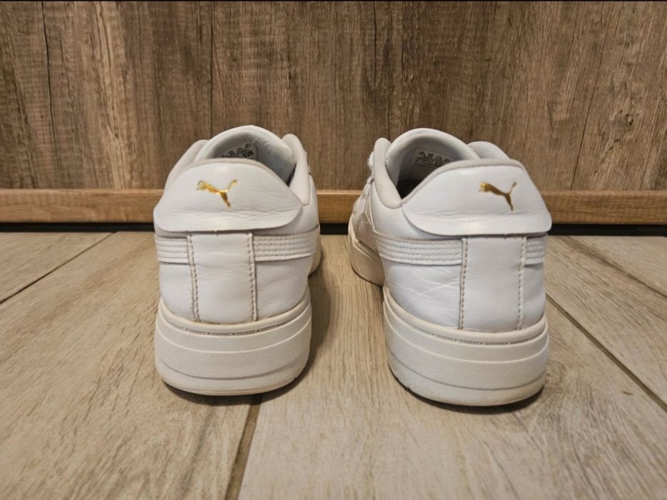 Adidasi Puma albi de piele