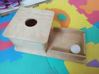 Montessori joc de îndemânare pentru bebelusi, cutia permanentei
