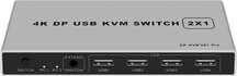 Displayport KVM превключвател 1 монитор 2 компютъра, ALYYDBG 4K USB