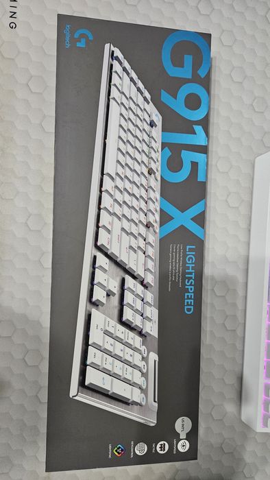 Tastatura Logitech G915 X Lightspeed RGB Tactile Switch Mecanica White