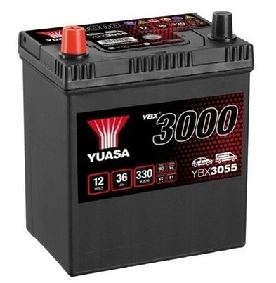 Baterie auto acumulator YUASA YBX3055 12 V 36 Ah 330 A 187x127x227 mm