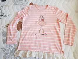 Bluza roz cu dungi albe si balerina LC Waikiki 140/146