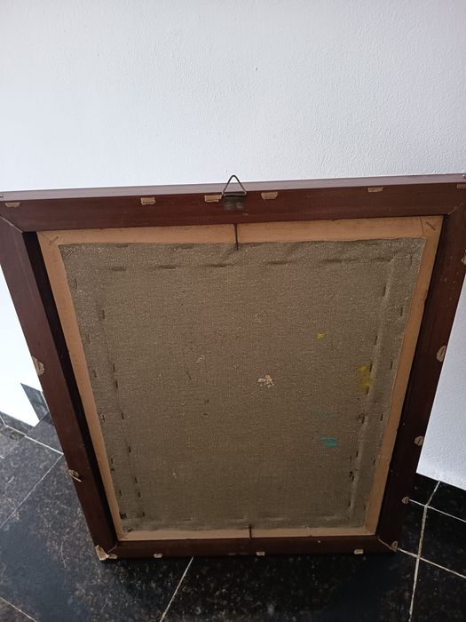 Tablou Vechi Deosebit Peisaj Pictat/Semnat Rama Din Lemn