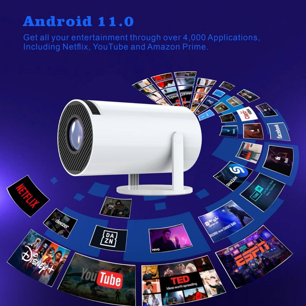 Преносим Мини Проектор с Android 11