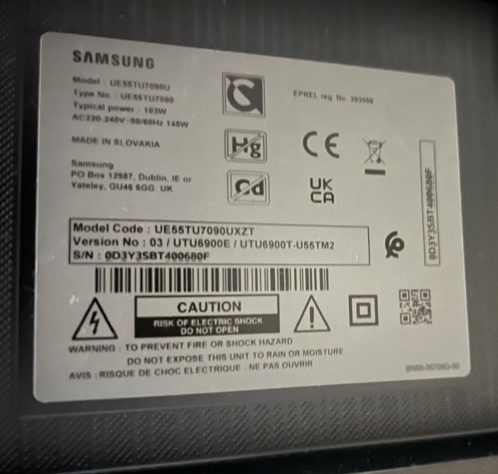 Televizor Samsung 55 inch (138 cm), 4K UHD, Smart TV