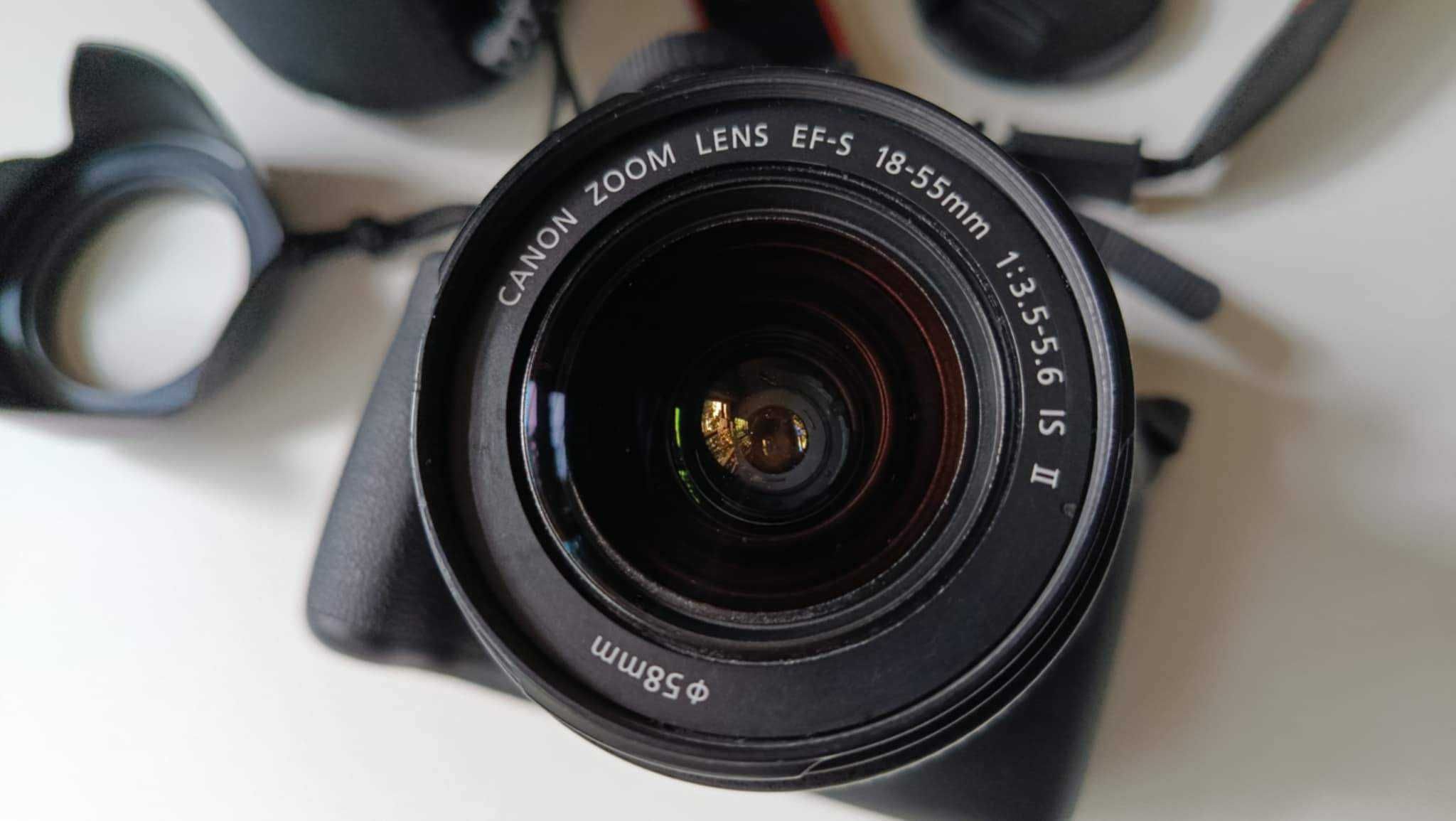 DSLR Canon EOS 2000D,24.1 MP, Negru + Obiectiv EF-S 18-55mm IS II