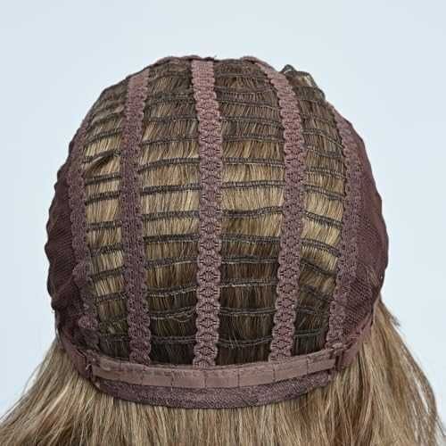 Нова Къса омбре руса перука с бретон, вълниста, естествен вид коса