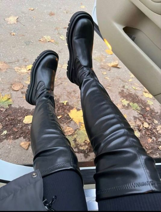 Продам сапоги чулки , кожа