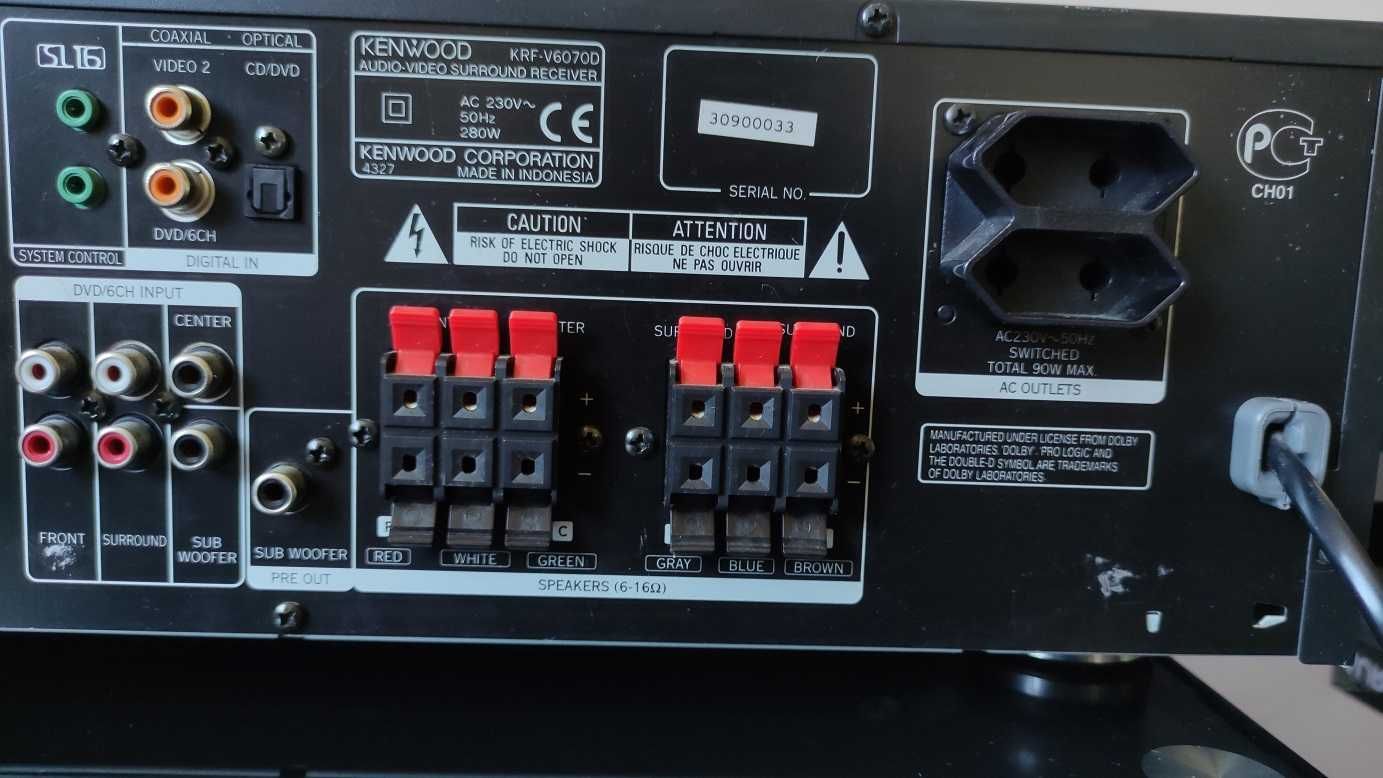 6.1 Receiver Kenwood KRF-V6070D, 6 x 100W