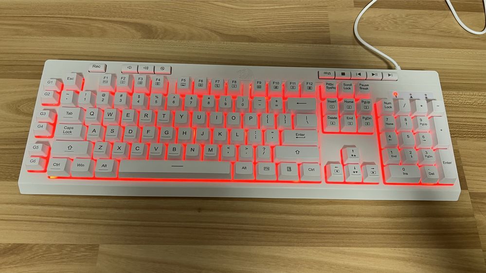 Tastatura gaming Redragon Shiva K512, true RGB backlight, alb