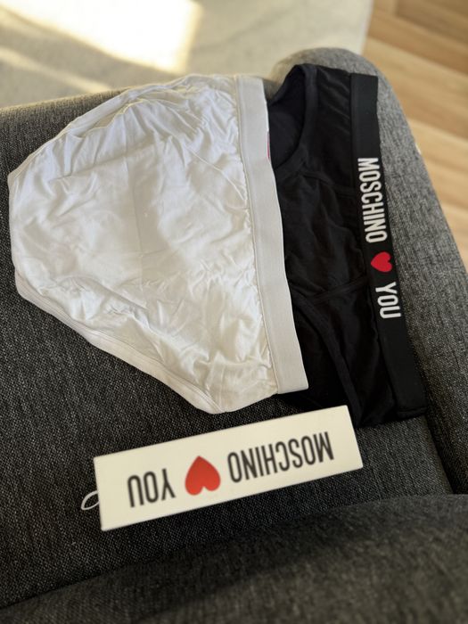 Moschino Love You set 2 chiloti alb/negru marimea L noi originali