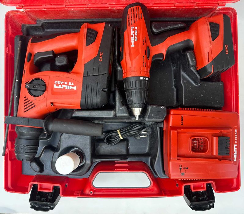 Hilti TE 4-A22 Перфоратор и Hilti SF 22-A Трискоростен винтоверт