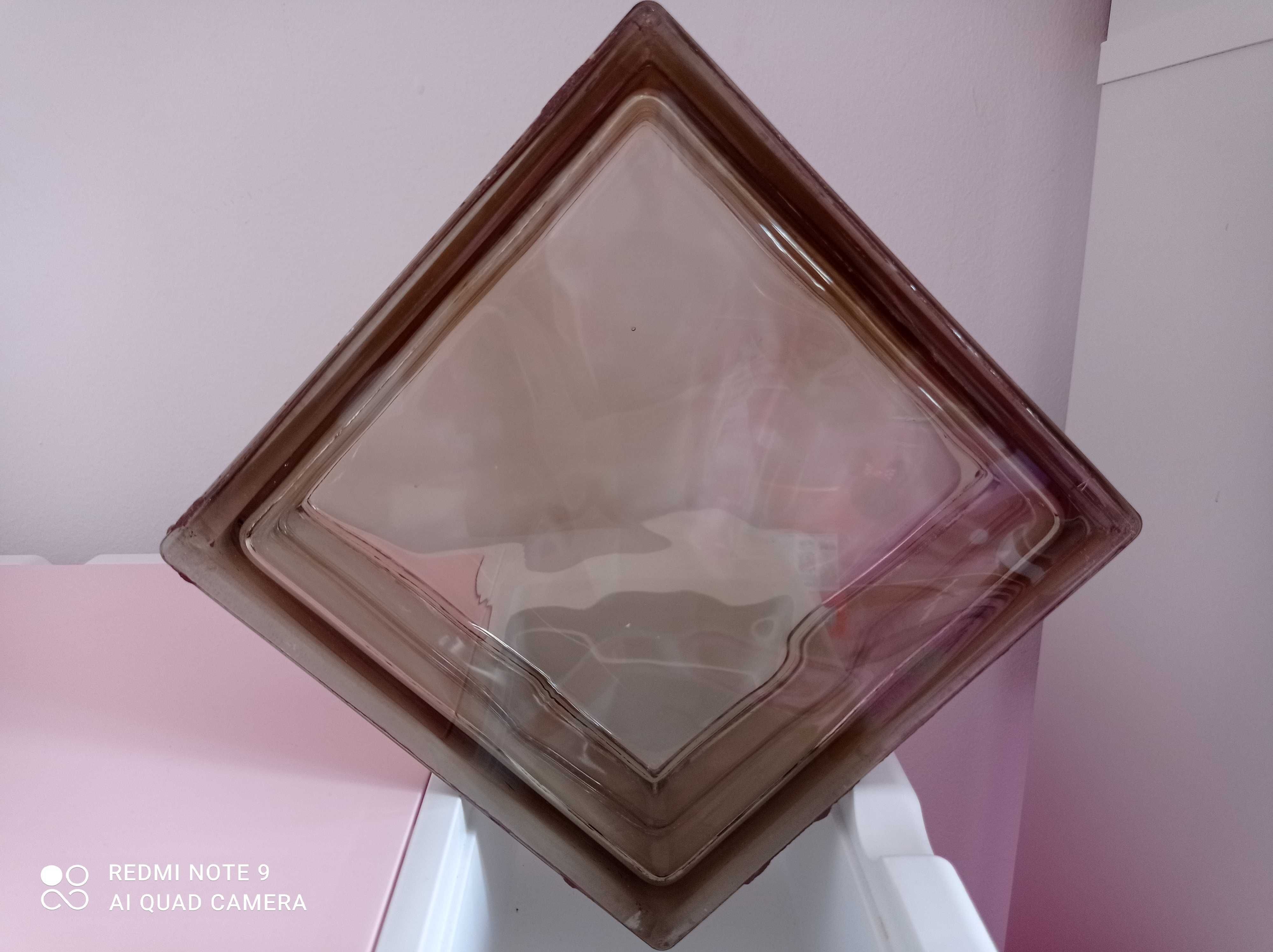 Cărămidă de sticlă Seves Glassblock 19x19x8 cm maro
