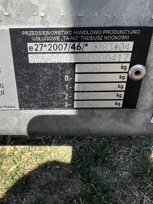 Platforma , Trailer auto 5 m TA-NO 3 axe
