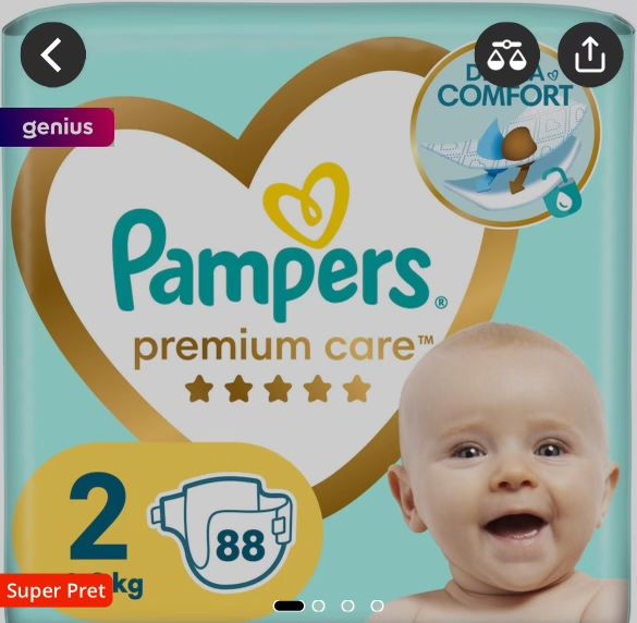 Scutece Pampers Premium Care Jumbo Pack