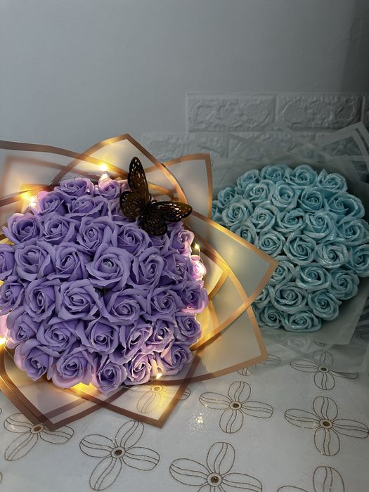 Buchet trandafiri sapun- transport gratuit