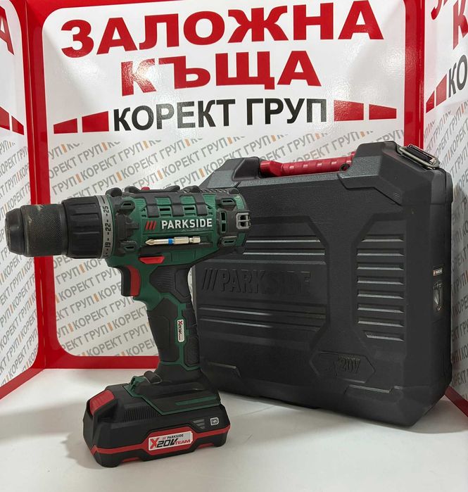 Акумулаторен винтоверт Parkside pabs 20 li e6  с батерия