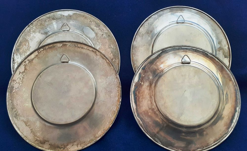 Винтидж Скандинавски сребърни чинии