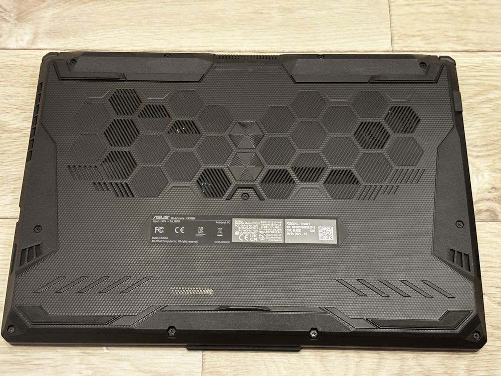 Продается ноутбук ASUS TUF Gaming F15 FX506H,I7-11800H,RTX 3050,16gb