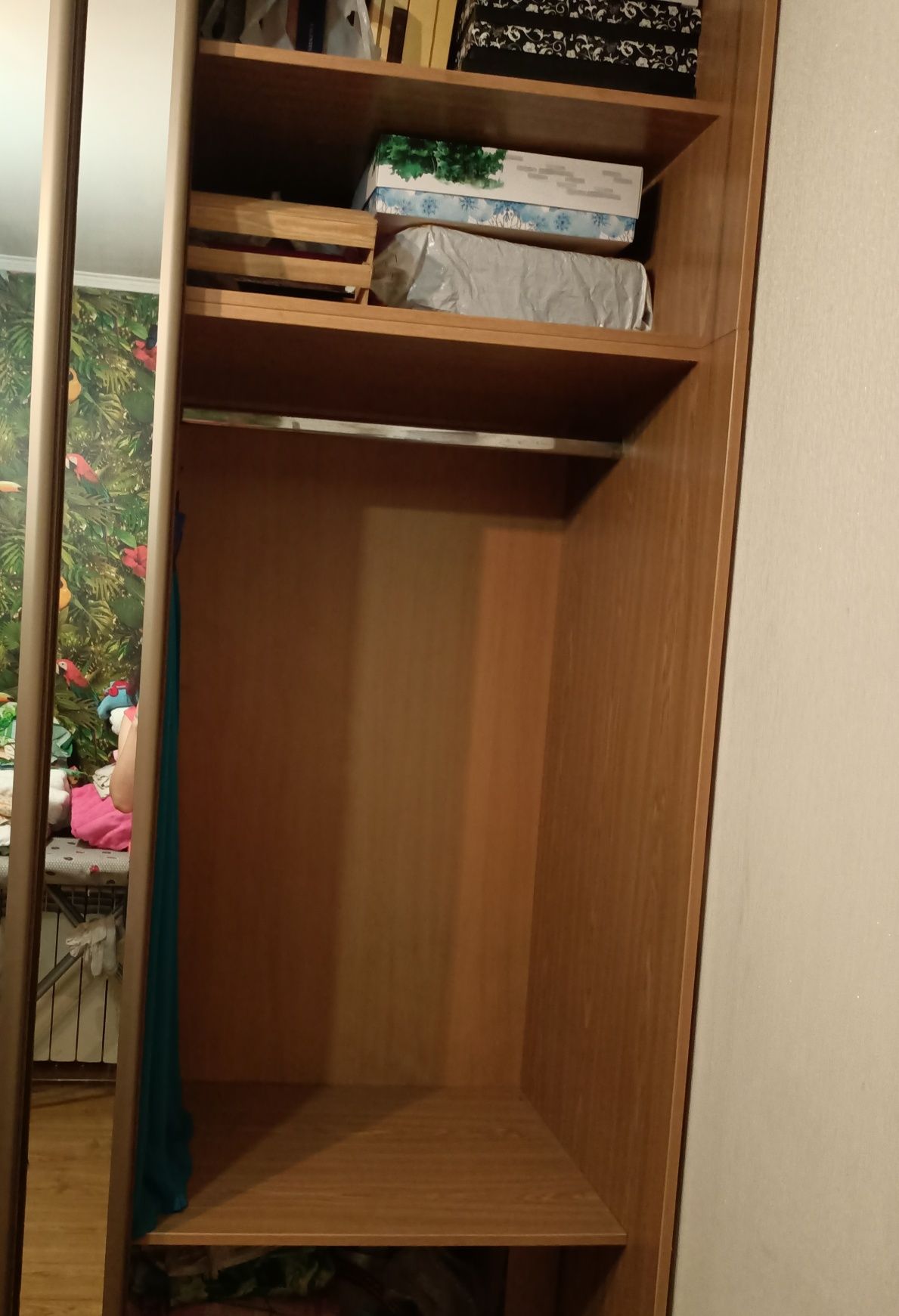 шкаф- купе с зеркальными дверцами