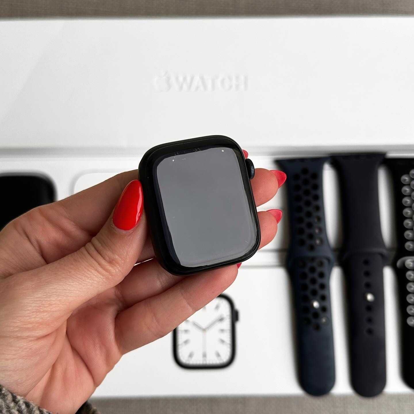 Apple Watch S7 45mm Лизинг от 20лв/м / Midnight / iwatch / black черен